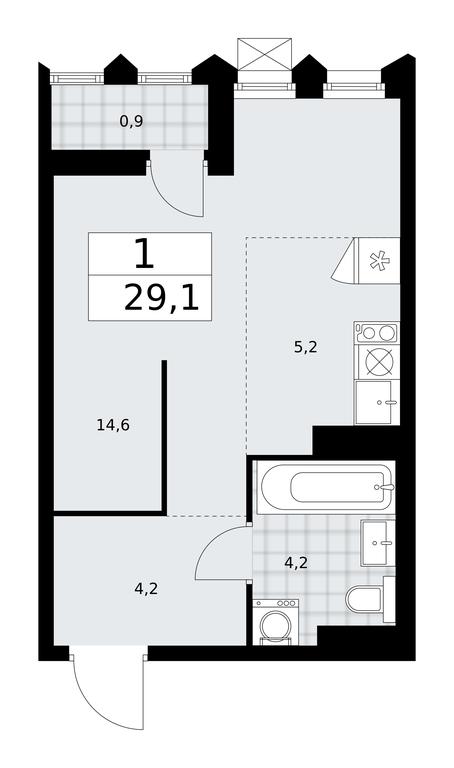 Apartment Sale, 29.1 sq. m. at Desnarechie, kvartal № 23, Desyonovskoye Settlement, Moscow, Russia #1 Apartment Sale, 29.1 sq. m. at Desnarechie, kvartal № 23, Desyonovskoye Settlement, Moscow, Russia #1