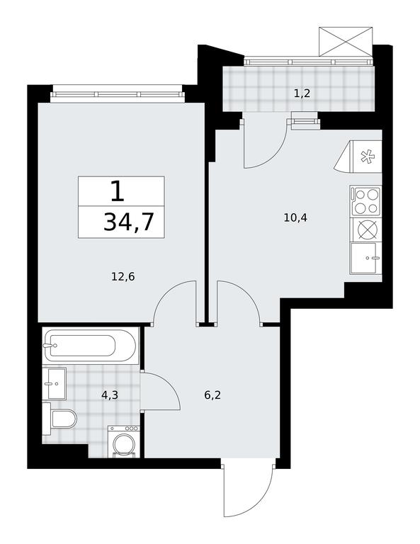 Apartment Sale, 34.7 sq. m. at Desnarechie, kvartal № 23, Desyonovskoye Settlement, Moscow, Russia #1 Apartment Sale, 34.7 sq. m. at Desnarechie, kvartal № 23, Desyonovskoye Settlement, Moscow, Russia #1