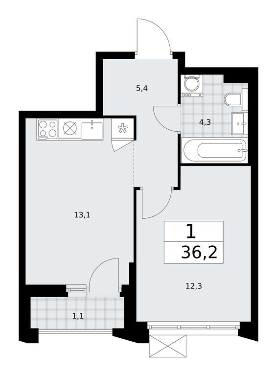 Apartment Sale, 36.2平方米 at Desnarechie, kvartal № 23, Desyonovskoye Settlement, Moscow, Russia #1 Apartment Sale, 36.2平方米 at Desnarechie, kvartal № 23, Desyonovskoye Settlement, Moscow, Russia #1