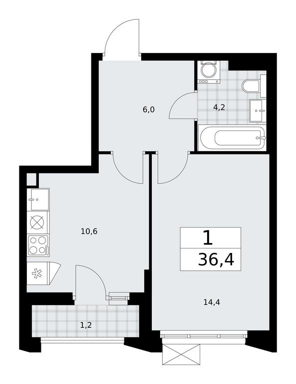 Apartment Sale, 36.4 sq. m. at Desnarechie, kvartal № 23, Desyonovskoye Settlement, Moscow, Russia #1 Apartment Sale, 36.4 sq. m. at Desnarechie, kvartal № 23, Desyonovskoye Settlement, Moscow, Russia #1