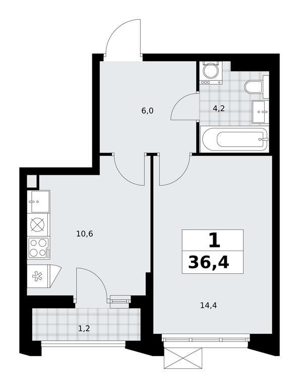 Apartment Sale, 36.4 sq. m. at Desnarechie, kvartal № 23, Desyonovskoye Settlement, Moscow, Russia #2 Apartment Sale, 36.4 sq. m. at Desnarechie, kvartal № 23, Desyonovskoye Settlement, Moscow, Russia #2