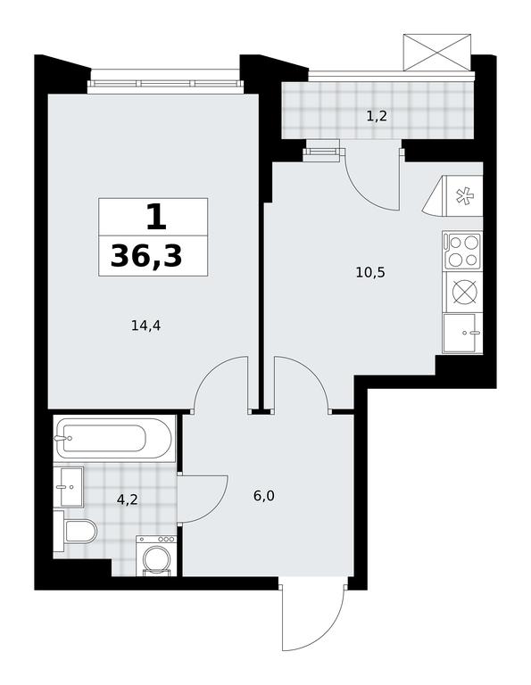 Apartment Sale, 36.3平方米 at Desnarechie, kvartal № 23, Desyonovskoye Settlement, Moscow, Russia #2 Apartment Sale, 36.3平方米 at Desnarechie, kvartal № 23, Desyonovskoye Settlement, Moscow, Russia #2