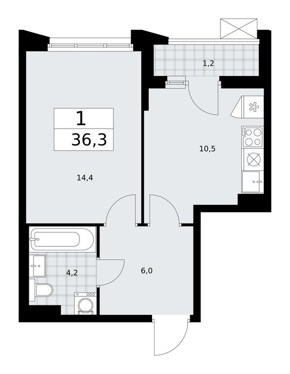 Apartment Sale, 36.3平方米 at Desnarechie, kvartal № 23, Desyonovskoye Settlement, Moscow, Russia #1 Apartment Sale, 36.3平方米 at Desnarechie, kvartal № 23, Desyonovskoye Settlement, Moscow, Russia #1