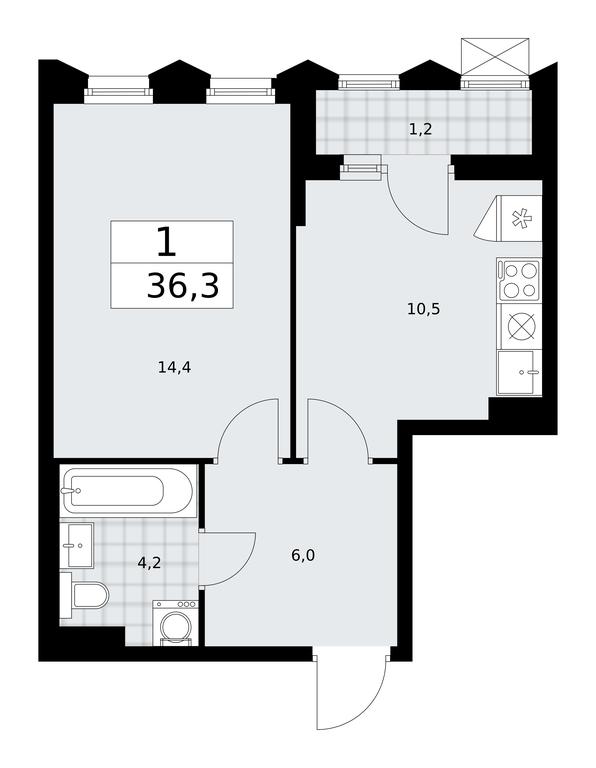 Apartment Sale, 36.3 sq. m. at Desnarechie, kvartal № 23, Desyonovskoye Settlement, Moscow, Russia #1 Apartment Sale, 36.3 sq. m. at Desnarechie, kvartal № 23, Desyonovskoye Settlement, Moscow, Russia #1
