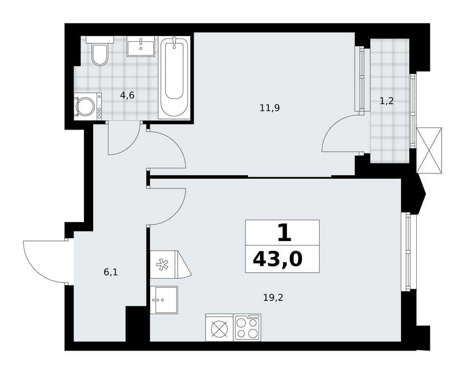 Apartment Sale, 43 sq. m. at Desnarechie, kvartal № 23, Desyonovskoye Settlement, Moscow, Russia #2 Apartment Sale, 43 sq. m. at Desnarechie, kvartal № 23, Desyonovskoye Settlement, Moscow, Russia #2