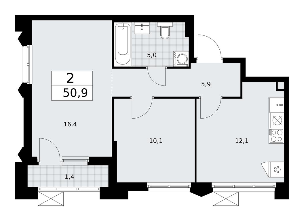 1-BD Apartment Sale, 50.9 sq. m. at Desnarechie, kvartal № 23, Desyonovskoye Settlement, Moscow, Russia #1 1-BD Apartment Sale, 50.9 sq. m. at Desnarechie, kvartal № 23, Desyonovskoye Settlement, Moscow, Russia #1