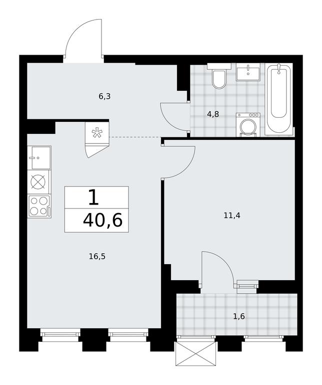Apartment Sale, 40.6 sq. m. at Desnarechie, kvartal № 23, Desyonovskoye Settlement, Moscow, Russia #1 Apartment Sale, 40.6 sq. m. at Desnarechie, kvartal № 23, Desyonovskoye Settlement, Moscow, Russia #1