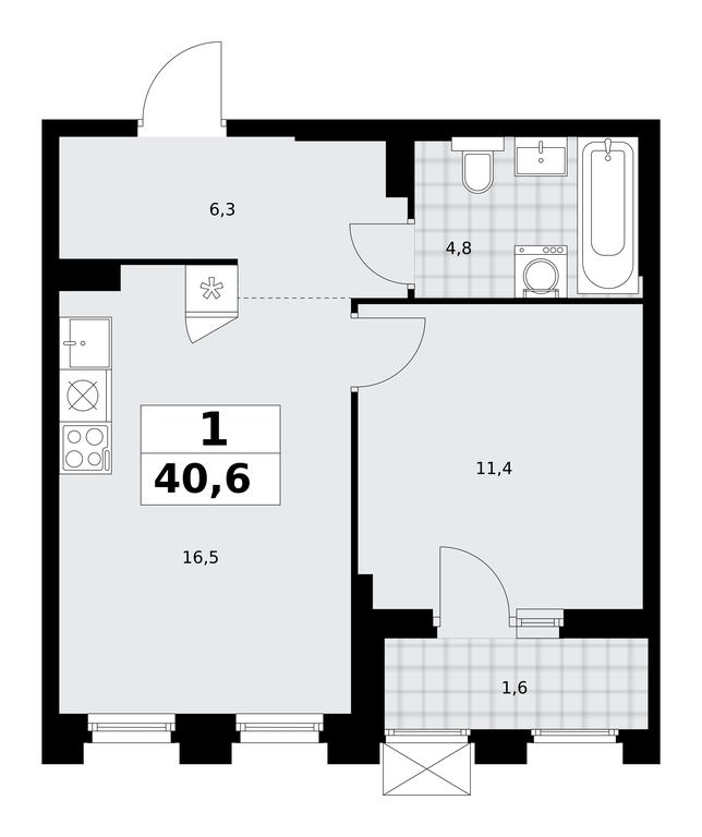 Apartment Sale, 40.6 sq. m. at Desnarechie, kvartal № 23, Desyonovskoye Settlement, Moscow, Russia #2 Apartment Sale, 40.6 sq. m. at Desnarechie, kvartal № 23, Desyonovskoye Settlement, Moscow, Russia #2