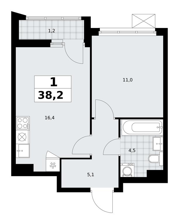 Продажа квартиры, 38,2 м² в ЖК «Деснаречье», квартал № 23, поселение Десёновское, Москва, Россия #2