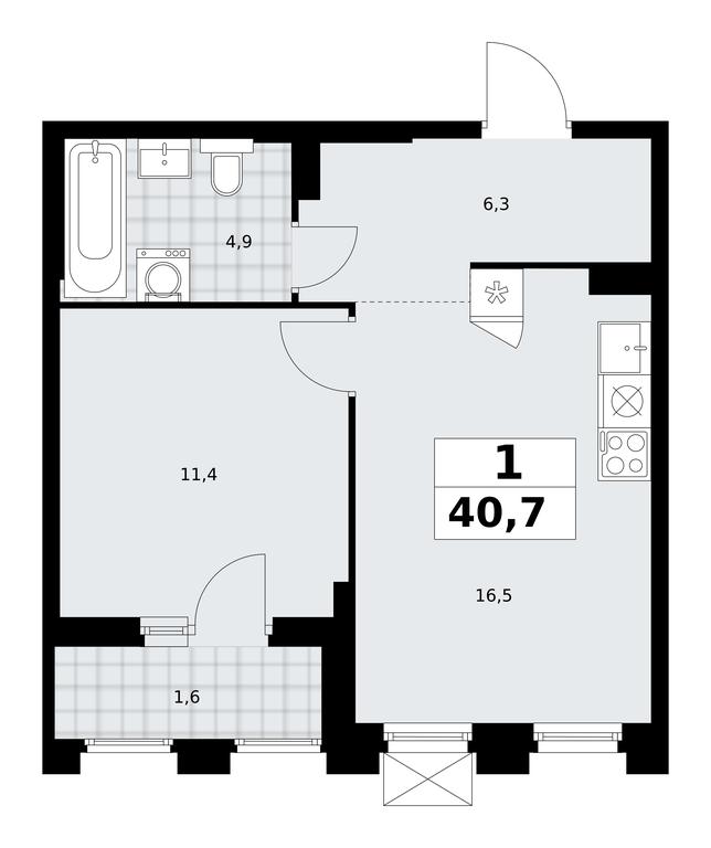 Apartment Sale, 40.7 sq. m. at Desnarechie, kvartal № 23, Desyonovskoye Settlement, Moscow, Russia #2 Apartment Sale, 40.7 sq. m. at Desnarechie, kvartal № 23, Desyonovskoye Settlement, Moscow, Russia #2