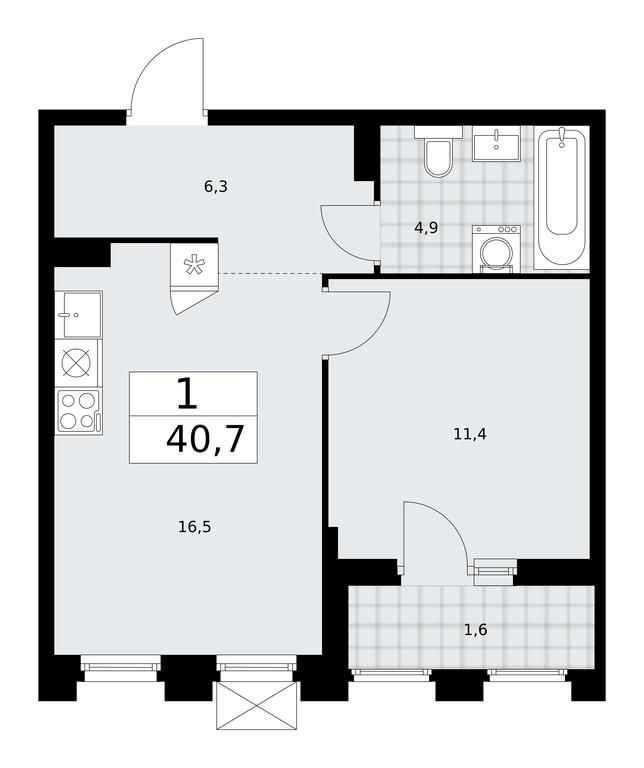 Apartment Sale, 40.7平方米 at Desnarechie, kvartal № 23, Desyonovskoye Settlement, Moscow, Russia #1 Apartment Sale, 40.7平方米 at Desnarechie, kvartal № 23, Desyonovskoye Settlement, Moscow, Russia #1