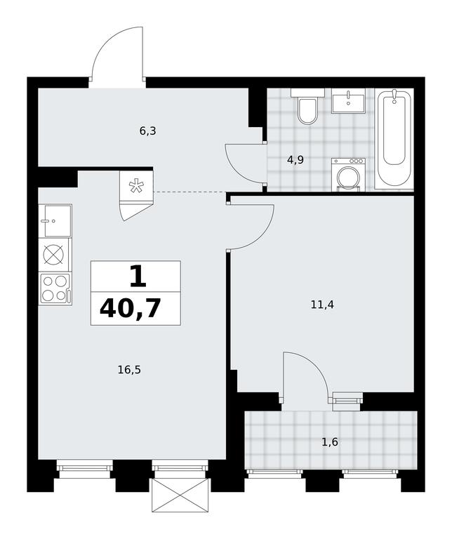 Apartment Sale, 40.7平方米 at Desnarechie, kvartal № 23, Desyonovskoye Settlement, Moscow, Russia #2 Apartment Sale, 40.7平方米 at Desnarechie, kvartal № 23, Desyonovskoye Settlement, Moscow, Russia #2