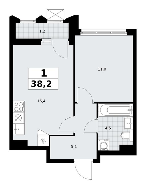 Apartment Sale, 38.2 sq. m. at Desnarechie, kvartal № 23, Desyonovskoye Settlement, Moscow, Russia #2