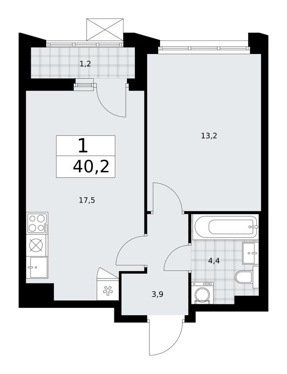 Apartment Sale, 40.2 sq. m. at Desnarechie, kvartal № 23, Desyonovskoye Settlement, Moscow, Russia #1