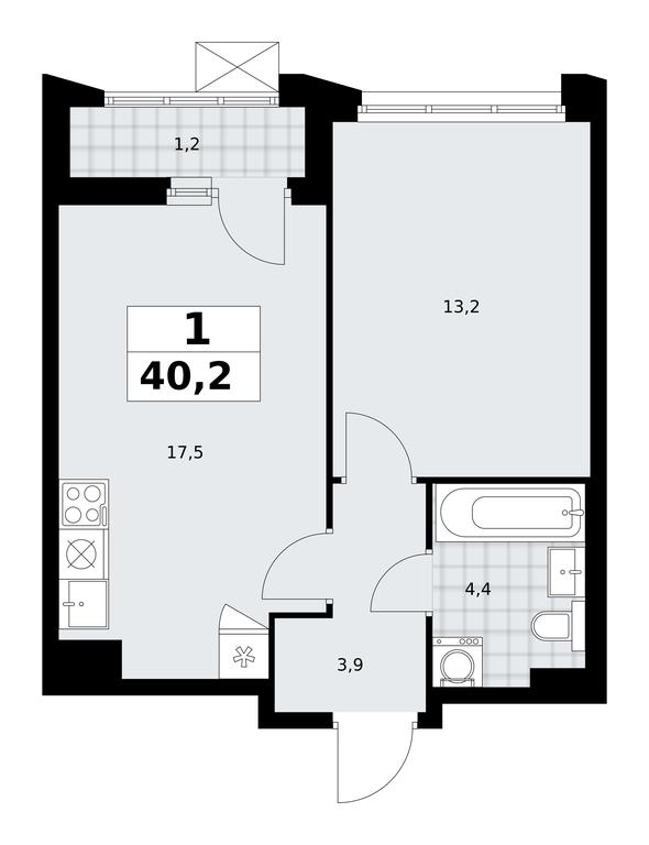 Apartment Sale, 40.2 sq. m. at Desnarechie, kvartal № 23, Desyonovskoye Settlement, Moscow, Russia #2