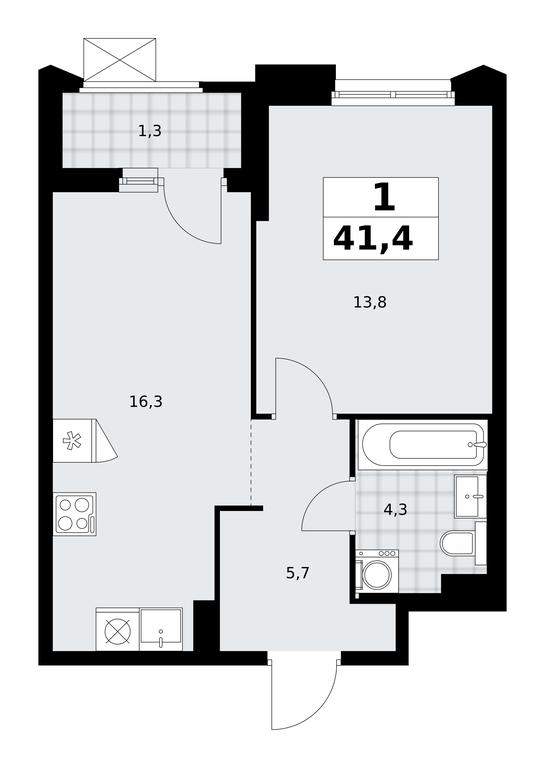 Apartment Sale, 41.4 sq. m. at Desnarechie, kvartal № 23, Desyonovskoye Settlement, Moscow, Russia #2