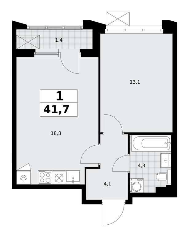Продажа квартиры, 41,7 м² в ЖК «Деснаречье», квартал № 23, поселение Десёновское, Москва, Россия #2 Продажа квартиры, 41,7 м² в ЖК «Деснаречье», квартал № 23, поселение Десёновское, Москва, Россия #2