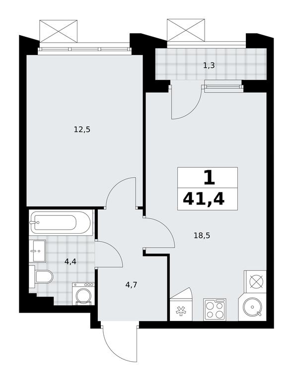 Apartment Sale, 41.4 sq. m. at Desnarechie, kvartal № 23, Desyonovskoye Settlement, Moscow, Russia #2