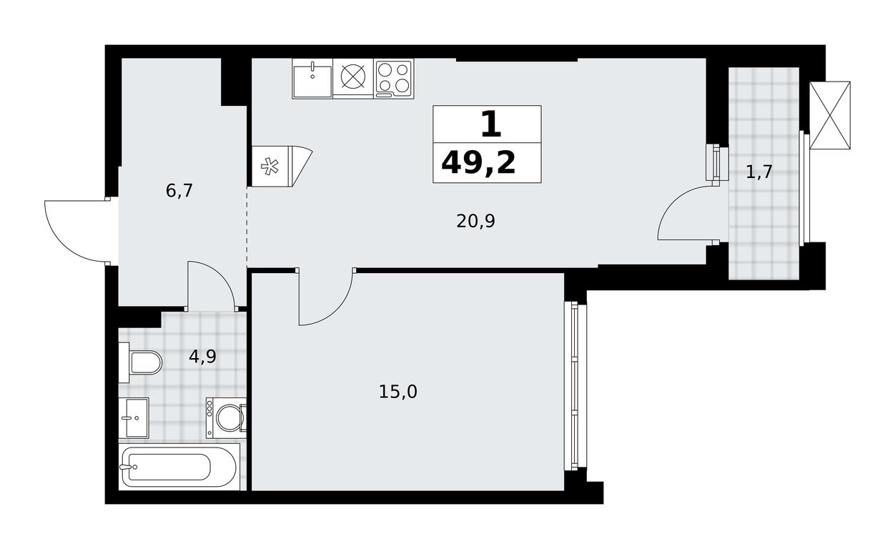 Apartment Sale, 49.2 sq. m. at Desnarechie, kvartal № 23, Desyonovskoye Settlement, Moscow, Russia #2 Apartment Sale, 49.2 sq. m. at Desnarechie, kvartal № 23, Desyonovskoye Settlement, Moscow, Russia #2