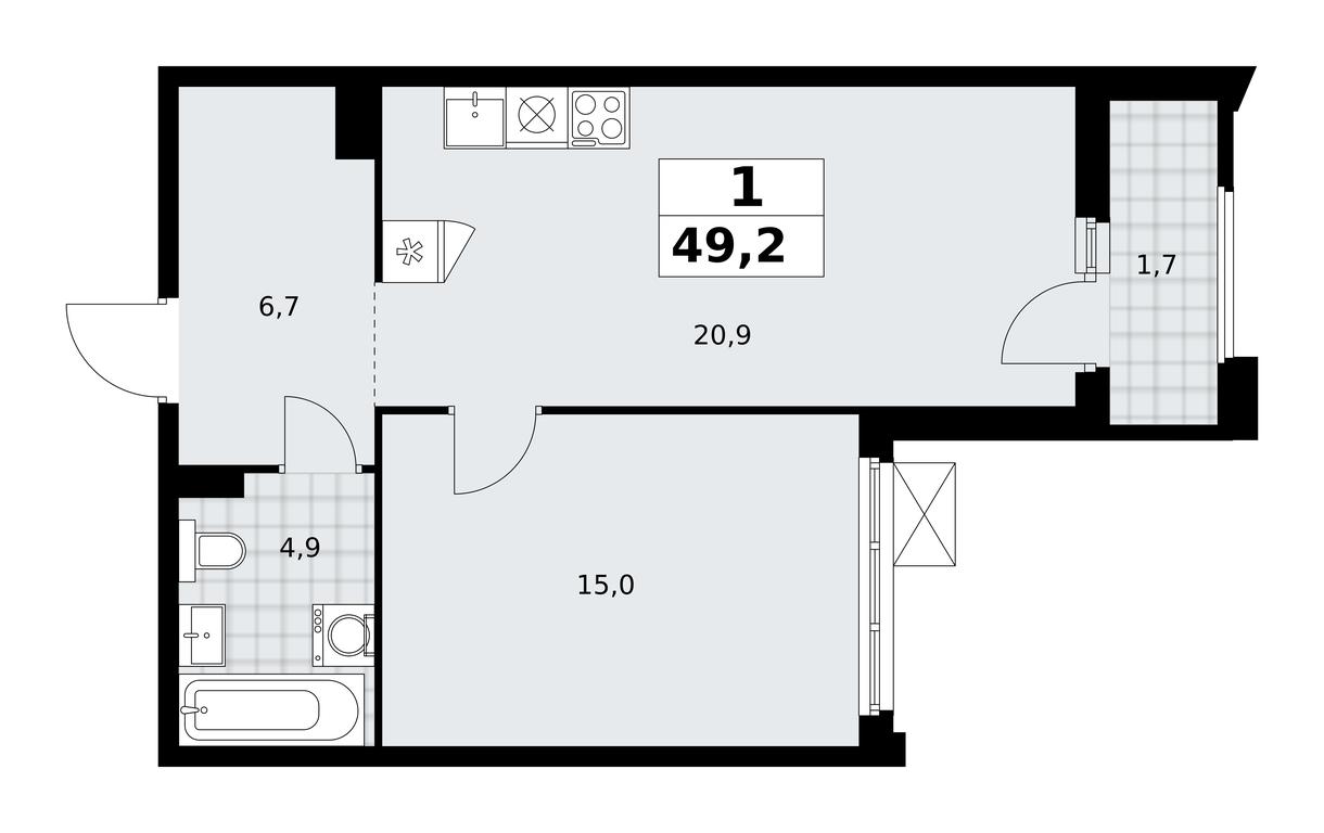 Apartment Sale, 49.2 sq. m. at Desnarechie, kvartal № 23, Desyonovskoye Settlement, Moscow, Russia #2 Apartment Sale, 49.2 sq. m. at Desnarechie, kvartal № 23, Desyonovskoye Settlement, Moscow, Russia #2
