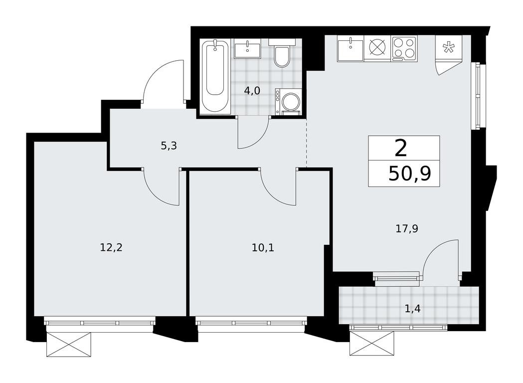 1-BD Apartment Sale, 50.9 sq. m. at Desnarechie, kvartal № 23, Desyonovskoye Settlement, Moscow, Russia #1 1-BD Apartment Sale, 50.9 sq. m. at Desnarechie, kvartal № 23, Desyonovskoye Settlement, Moscow, Russia #1