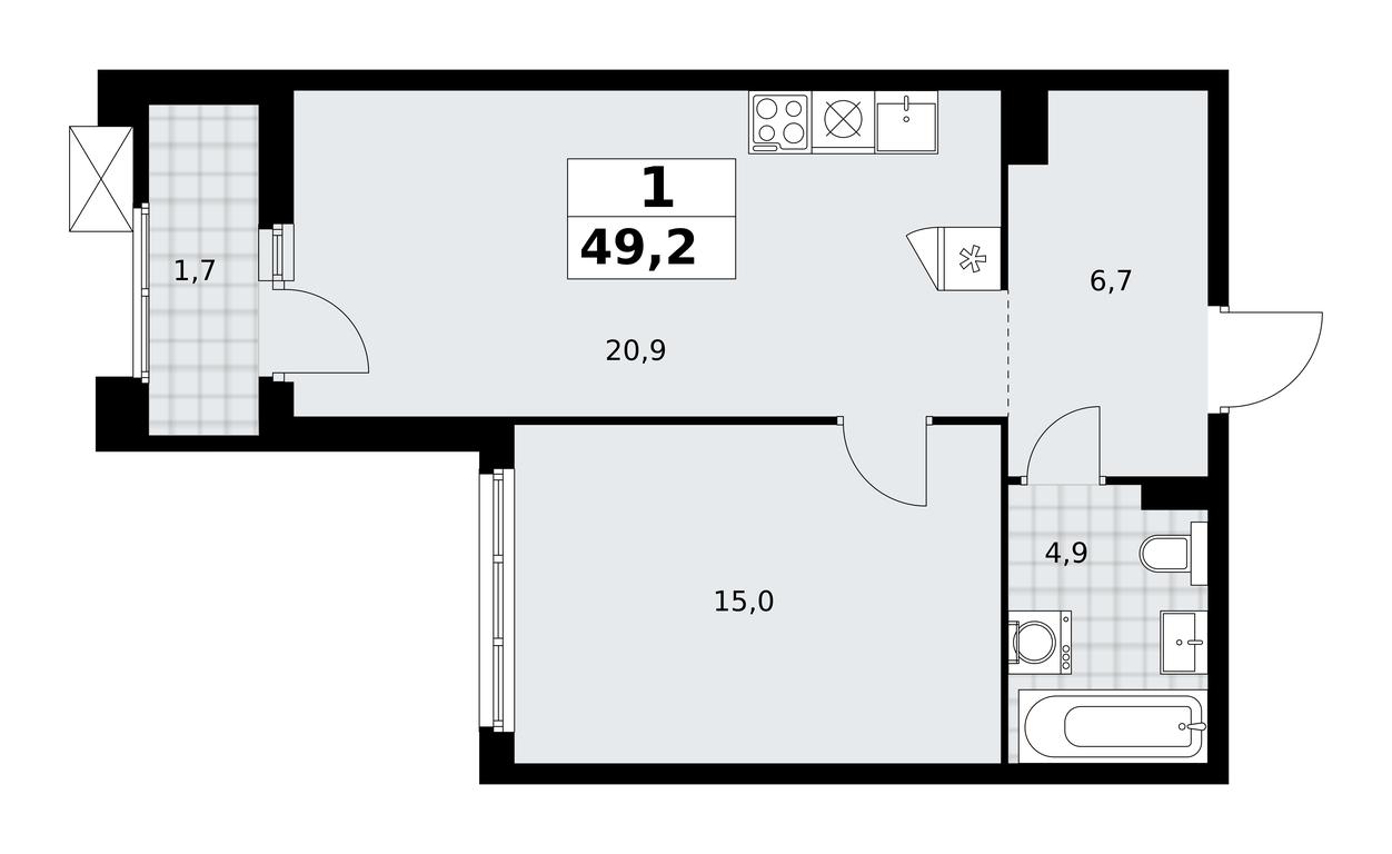 Apartment Sale, 49.2 sq. m. at Desnarechie, kvartal № 23, Desyonovskoye Settlement, Moscow, Russia #2 Apartment Sale, 49.2 sq. m. at Desnarechie, kvartal № 23, Desyonovskoye Settlement, Moscow, Russia #2