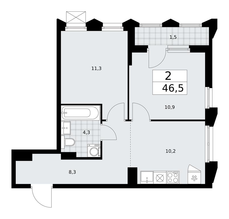 Продажа 1-комн. квартиры, 46,5 м² в ЖК «Деснаречье», квартал № 23, поселение Десёновское, Москва, Россия #1 Продажа 1-комн. квартиры, 46,5 м² в ЖК «Деснаречье», квартал № 23, поселение Десёновское, Москва, Россия #1