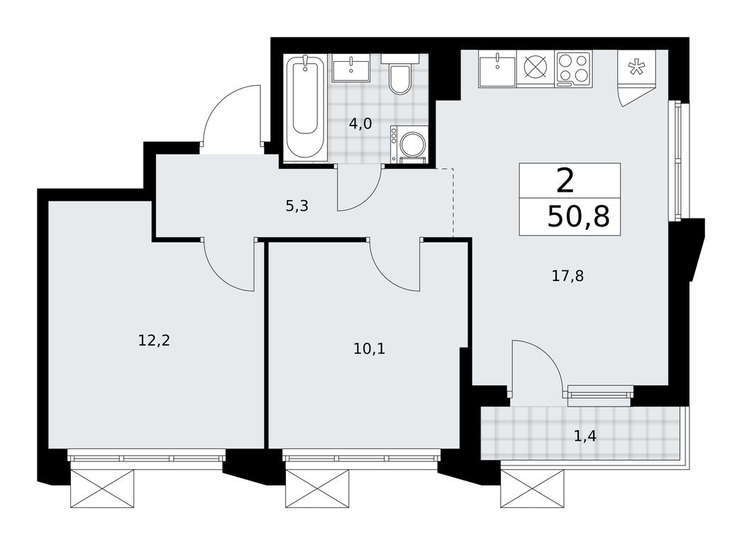 1-BD Apartment Sale, 50.8平方米 at Desnarechie, kvartal № 23, Desyonovskoye Settlement, Moscow, Russia #1 1-BD Apartment Sale, 50.8平方米 at Desnarechie, kvartal № 23, Desyonovskoye Settlement, Moscow, Russia #1