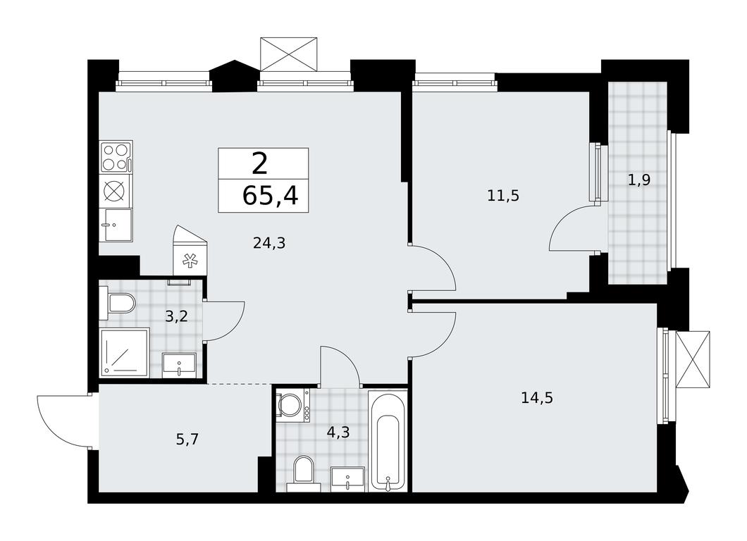 1-BD Apartment Sale, 65.4 sq. m. at Desnarechie, kvartal № 23, Desyonovskoye Settlement, Moscow, Russia #1 1-BD Apartment Sale, 65.4 sq. m. at Desnarechie, kvartal № 23, Desyonovskoye Settlement, Moscow, Russia #1