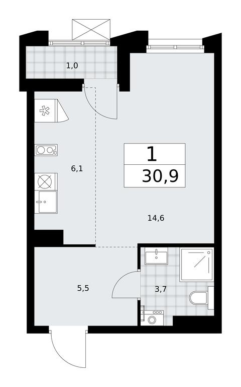 Apartment Sale, 30.9 sq. m. at Desnarechie, kvartal № 23, Desyonovskoye Settlement, Moscow, Russia #1 Apartment Sale, 30.9 sq. m. at Desnarechie, kvartal № 23, Desyonovskoye Settlement, Moscow, Russia #1
