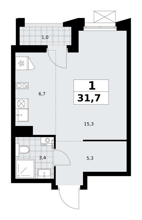 Apartment Sale, 31.7 sq. m. at Desnarechie, kvartal № 23, Desyonovskoye Settlement, Moscow, Russia #2 Apartment Sale, 31.7 sq. m. at Desnarechie, kvartal № 23, Desyonovskoye Settlement, Moscow, Russia #2