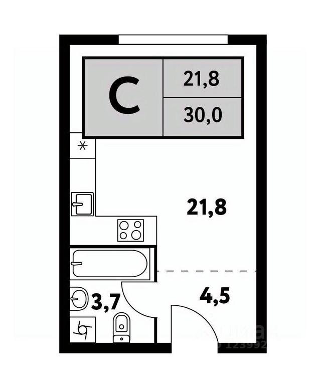 Apartment Sale, 26.4 sq. m. at Festival park-2, Festivalnaya Street, Moscow, Russia #1
