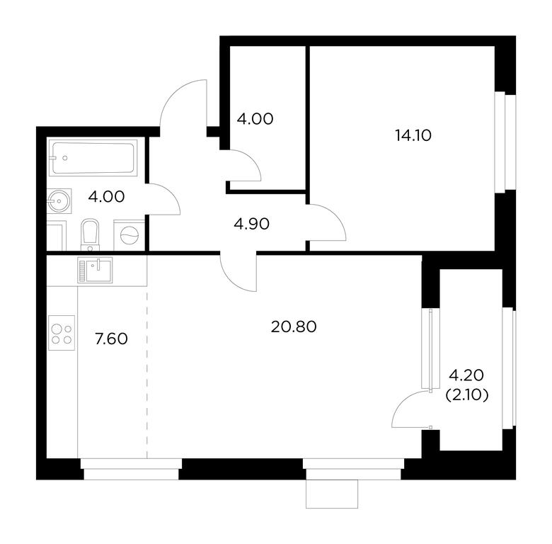 1-BD Apartment Sale, 57.5 sq. m. at Novoe Medvedkovo, Novoe Medvedkovo Residential Complex, mikrorayon 17A, Mytischi, Moscow Region, Russia #1 1-BD Apartment Sale, 57.5 sq. m. at Novoe Medvedkovo, Novoe Medvedkovo Residential Complex, mikrorayon 17A, Mytischi, Moscow Region, Russia #1