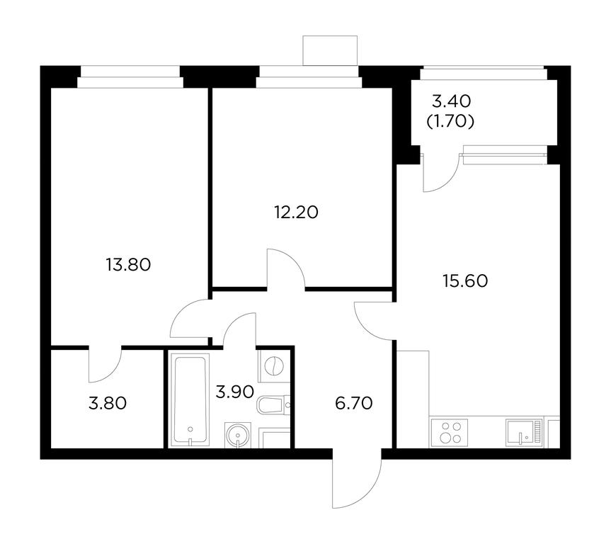 2-BD Apartment Sale, 57.7 sq. m. at Novoe Medvedkovo, Novoe Medvedkovo Residential Complex, mikrorayon 17A, Mytischi, Moscow Region, Russia #1 2-BD Apartment Sale, 57.7 sq. m. at Novoe Medvedkovo, Novoe Medvedkovo Residential Complex, mikrorayon 17A, Mytischi, Moscow Region, Russia #1