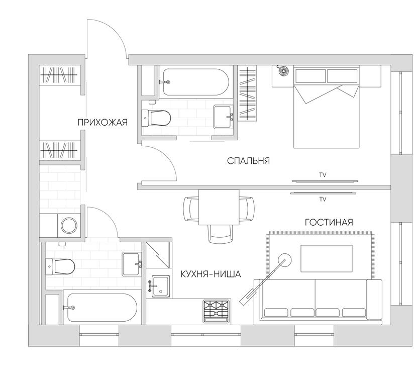 2-BD Apartment Sale, 44.8 sq. m. at Nice Loft, Avtomobilny Drive, 4, Moscow, Russia #1 2-BD Apartment Sale, 44.8 sq. m. at Nice Loft, Avtomobilny Drive, 4, Moscow, Russia #1