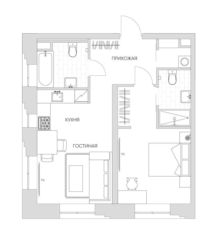 2-BD Apartment Sale, 48.2 sq. m. at Nice Loft, Avtomobilny Drive, 4, Moscow, Russia #1