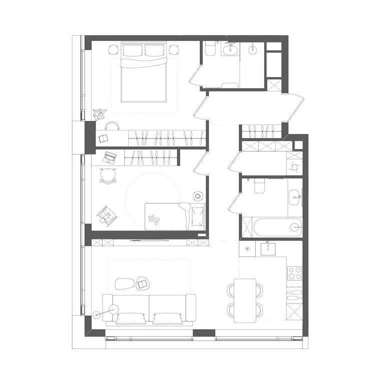 Продажа 2-комн. квартиры, 72,8 м² в ЖК «Грейн (Grain)», Старокалужское шоссе, 64с1, Москва, Россия #1