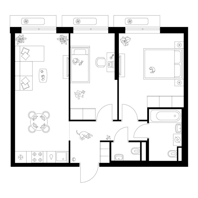 2-BD Apartment Sale, 55.8平方米 at Salarevo Park, Salaryevskaya Street, 8к1, Moskovskiy Settlement, Moscow, Russia #1 2-BD Apartment Sale, 55.8平方米 at Salarevo Park, Salaryevskaya Street, 8к1, Moskovskiy Settlement, Moscow, Russia #1