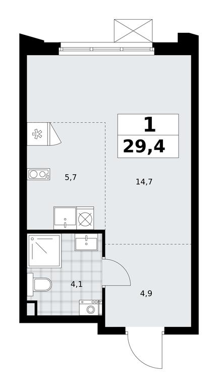 Apartment Sale, 29.4 sq. m. at Desnarechie, kvartal № 23, Desyonovskoye Settlement, Moscow, Russia #2 Apartment Sale, 29.4 sq. m. at Desnarechie, kvartal № 23, Desyonovskoye Settlement, Moscow, Russia #2