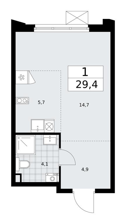 Apartment Sale, 29.4 sq. m. at Desnarechie, kvartal № 23, Desyonovskoye Settlement, Moscow, Russia #1 Apartment Sale, 29.4 sq. m. at Desnarechie, kvartal № 23, Desyonovskoye Settlement, Moscow, Russia #1