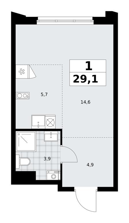 Apartment Sale, 29.1 sq. m. at Desnarechie, kvartal № 23, Desyonovskoye Settlement, Moscow, Russia #2 Apartment Sale, 29.1 sq. m. at Desnarechie, kvartal № 23, Desyonovskoye Settlement, Moscow, Russia #2