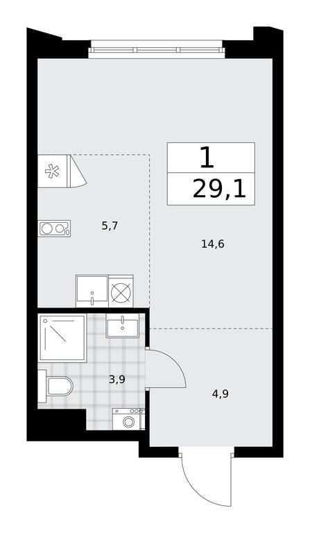 Apartment Sale, 29.1 sq. m. at Desnarechie, kvartal № 23, Desyonovskoye Settlement, Moscow, Russia #1 Apartment Sale, 29.1 sq. m. at Desnarechie, kvartal № 23, Desyonovskoye Settlement, Moscow, Russia #1
