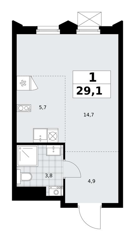 Apartment Sale, 29.1 sq. m. at Desnarechie, kvartal № 23, Desyonovskoye Settlement, Moscow, Russia #2 Apartment Sale, 29.1 sq. m. at Desnarechie, kvartal № 23, Desyonovskoye Settlement, Moscow, Russia #2