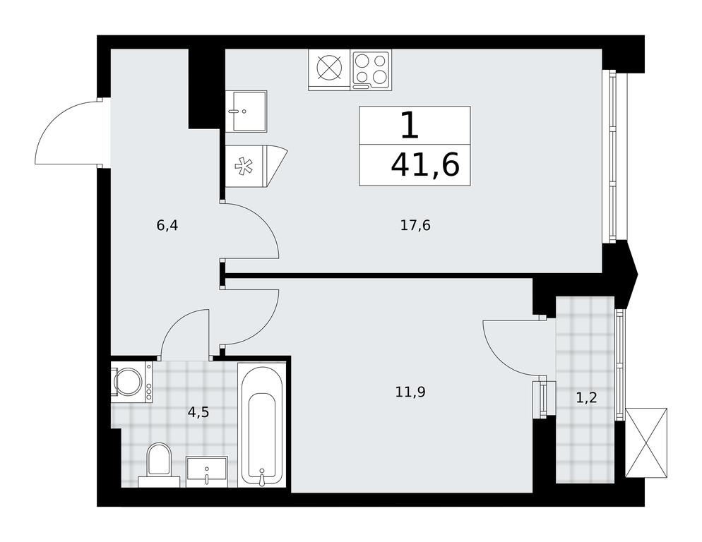 Apartment Sale, 41.6平方米 at Desnarechie, kvartal № 23, Desyonovskoye Settlement, Moscow, Russia #1 Apartment Sale, 41.6平方米 at Desnarechie, kvartal № 23, Desyonovskoye Settlement, Moscow, Russia #1
