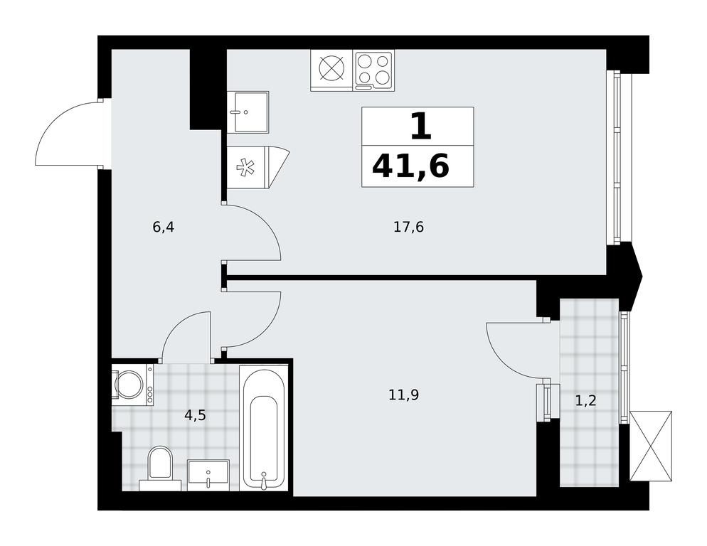 Apartment Sale, 41.6平方米 at Desnarechie, kvartal № 23, Desyonovskoye Settlement, Moscow, Russia #2 Apartment Sale, 41.6平方米 at Desnarechie, kvartal № 23, Desyonovskoye Settlement, Moscow, Russia #2