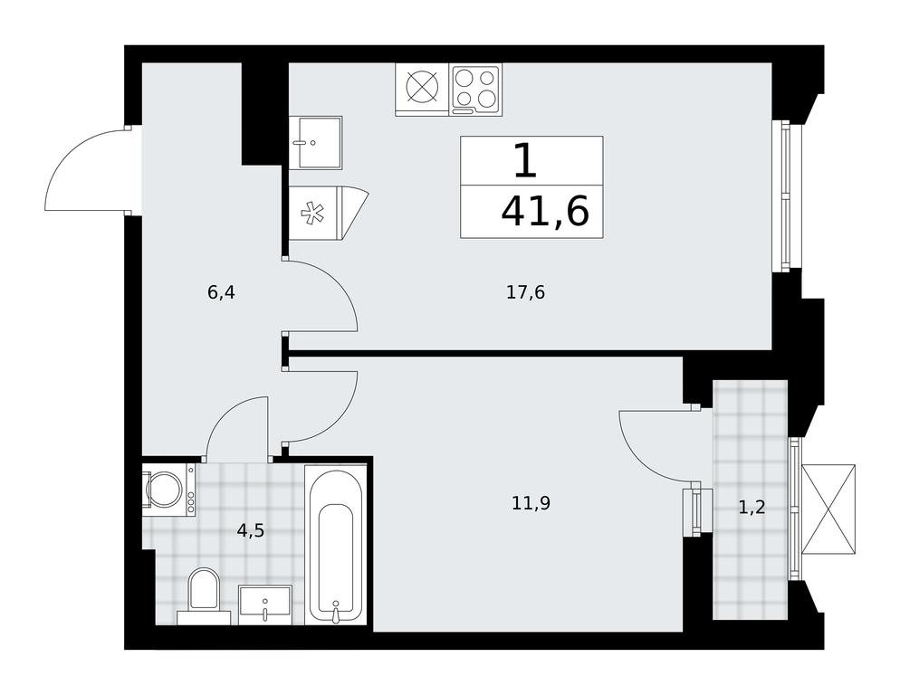 Apartment Sale, 41.6平方米 at Desnarechie, kvartal № 23, Desyonovskoye Settlement, Moscow, Russia #1 Apartment Sale, 41.6平方米 at Desnarechie, kvartal № 23, Desyonovskoye Settlement, Moscow, Russia #1