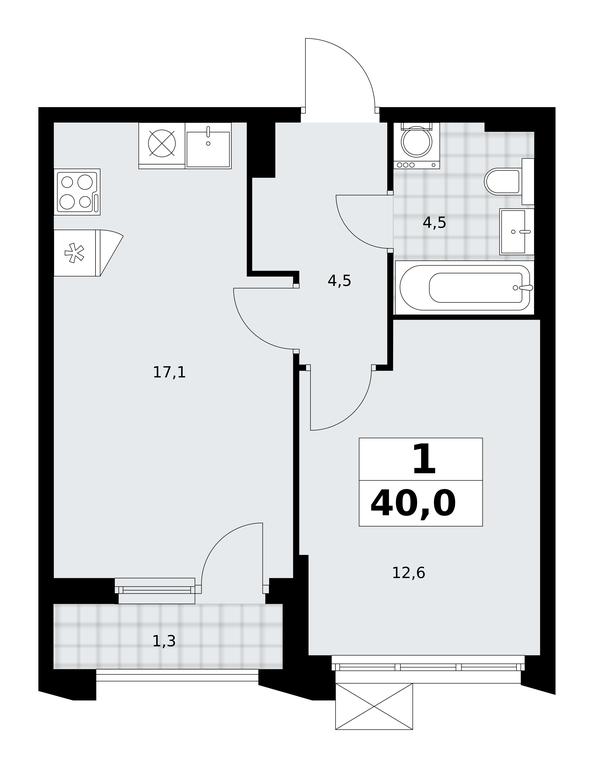 Apartment Sale, 40平方米 at Desnarechie, kvartal № 23, Desyonovskoye Settlement, Moscow, Russia #2