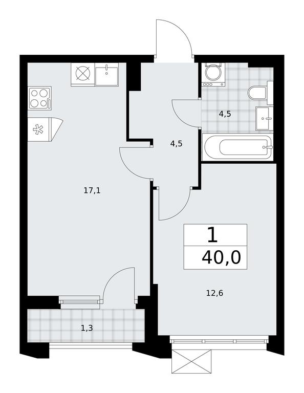 Apartment Sale, 40平方米 at Desnarechie, kvartal № 23, Desyonovskoye Settlement, Moscow, Russia #1