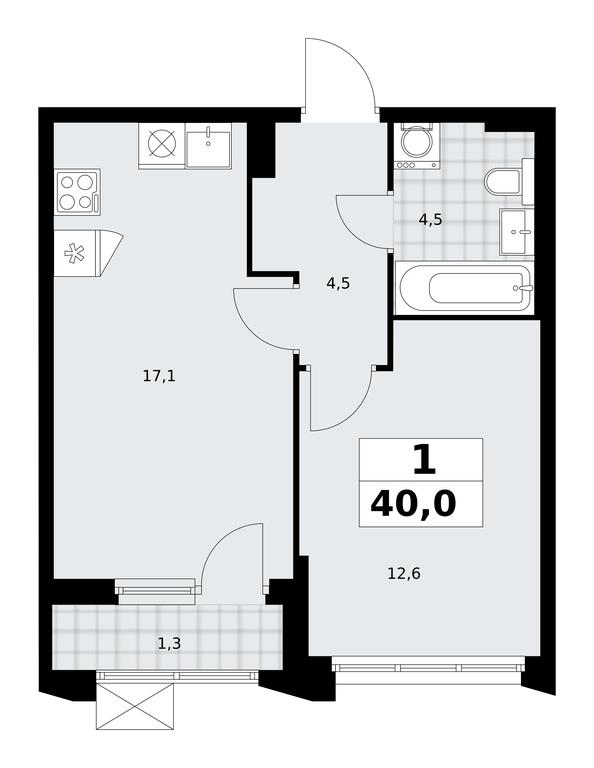 Apartment Sale, 40平方米 at Desnarechie, kvartal № 23, Desyonovskoye Settlement, Moscow, Russia #2