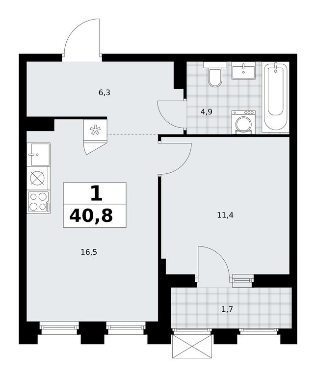 Apartment Sale, 40.8 sq. m. at Desnarechie, kvartal № 23, Desyonovskoye Settlement, Moscow, Russia #2 Apartment Sale, 40.8 sq. m. at Desnarechie, kvartal № 23, Desyonovskoye Settlement, Moscow, Russia #2